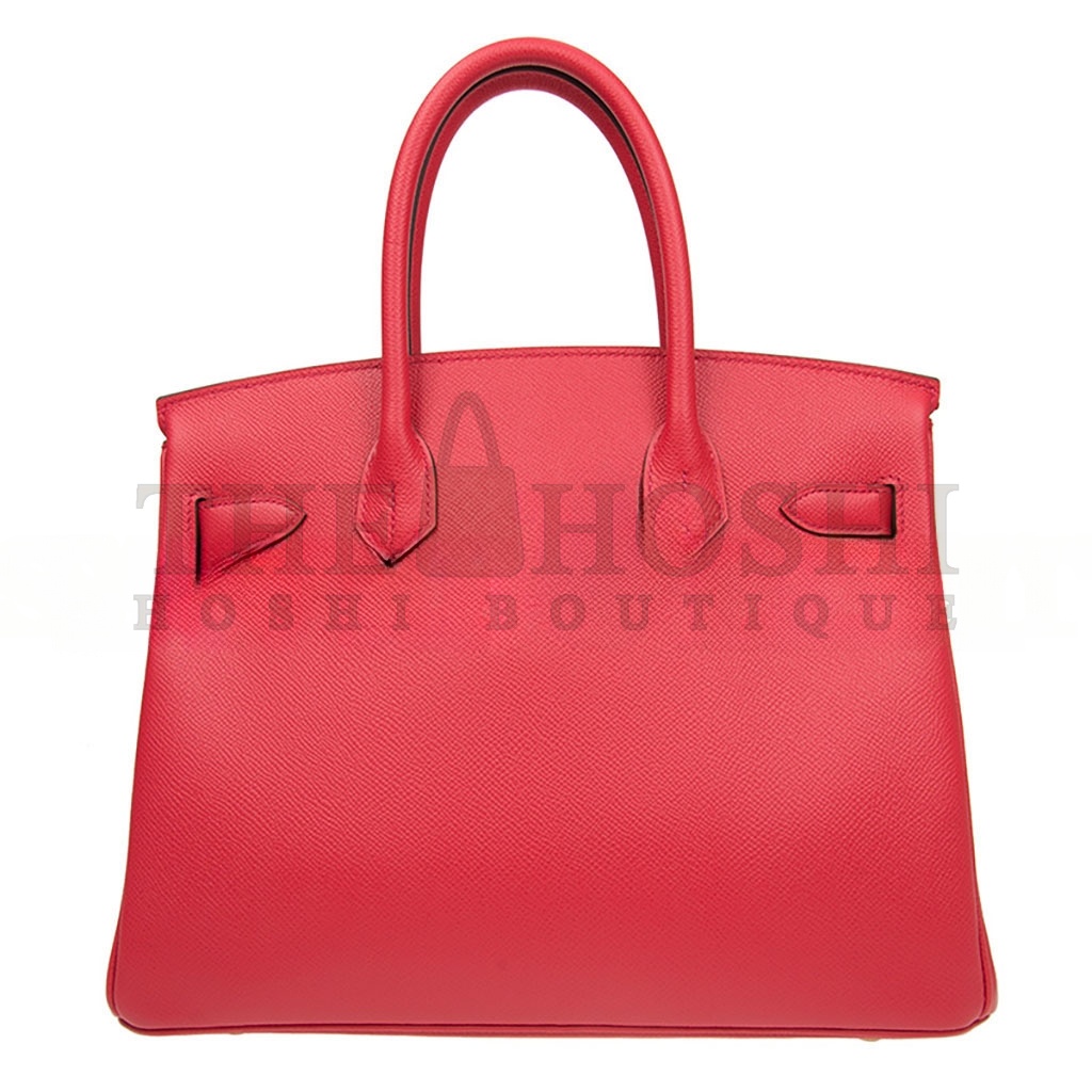 H**me5 BIRKIN 30 EPSOM LEATHER EXTREME PINK GOLD BUCKLE HANDBAG H028369CC16 (30*23*15cm) Master Quality